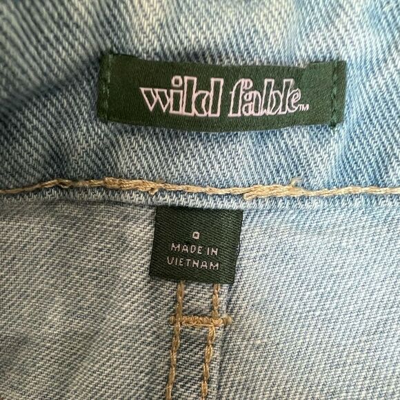 Wild Fable highest rise frayed Distressed Light Blue Denim Shorts Size 0 - Picture 8 of 13